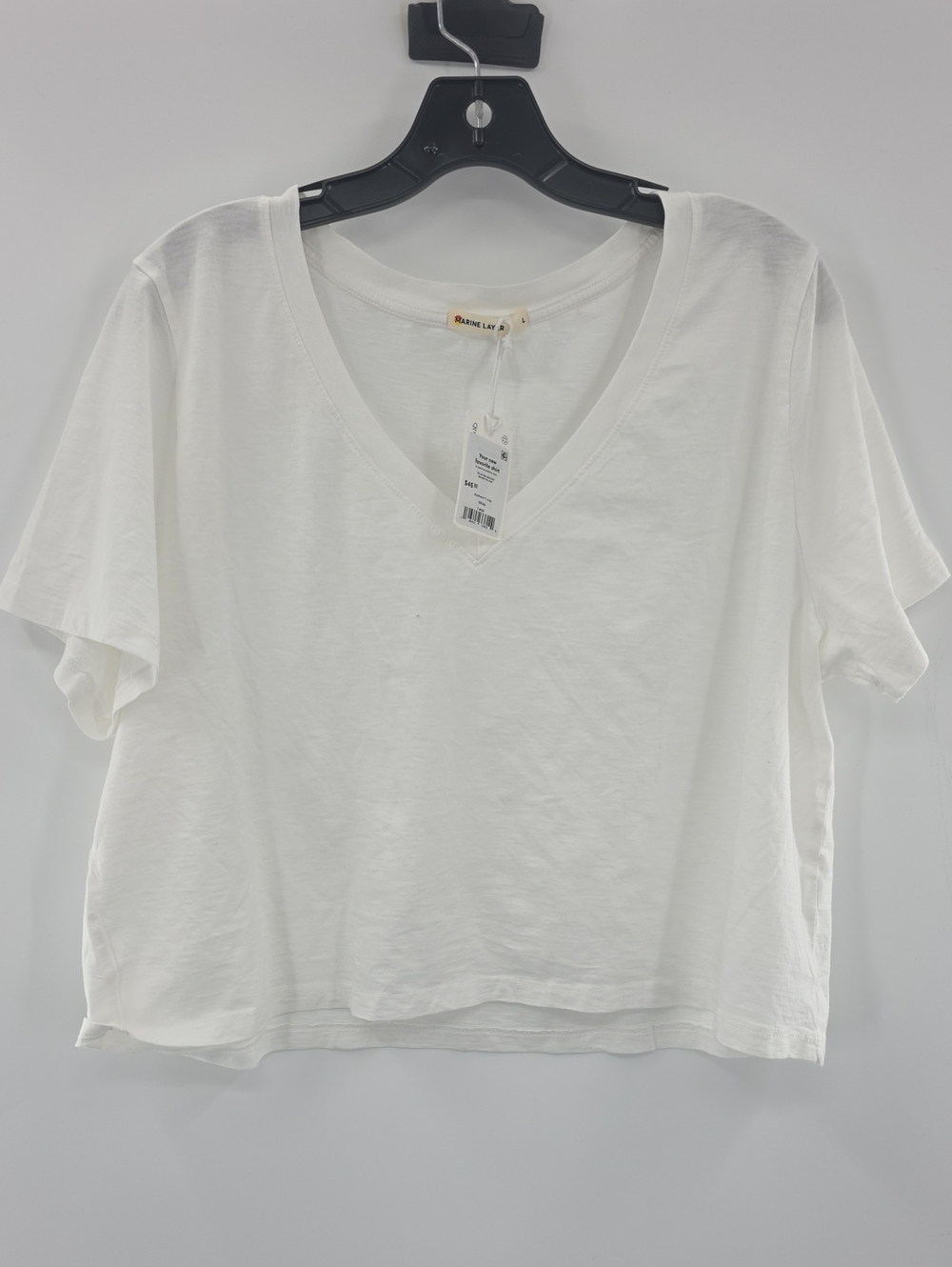 Marine Layer White V-Neck Short Sleeve Tee